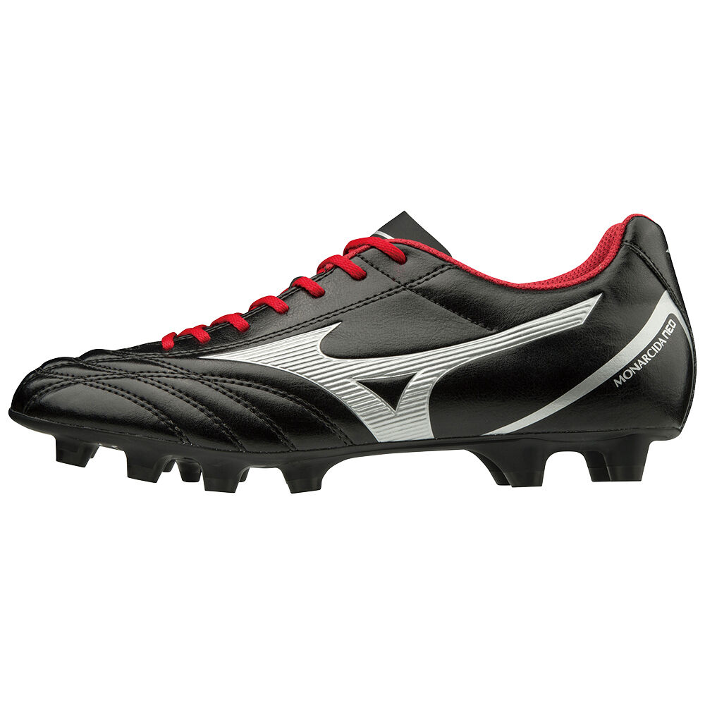 Mens Mizuno Monarcida Neo Select Soccer Cleats Black/Silver/Red Philippines (KXUWRZ103)